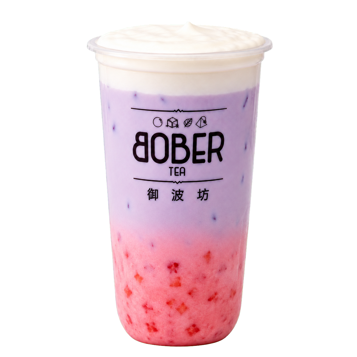 Bober Tea Strawberry Taro Latte