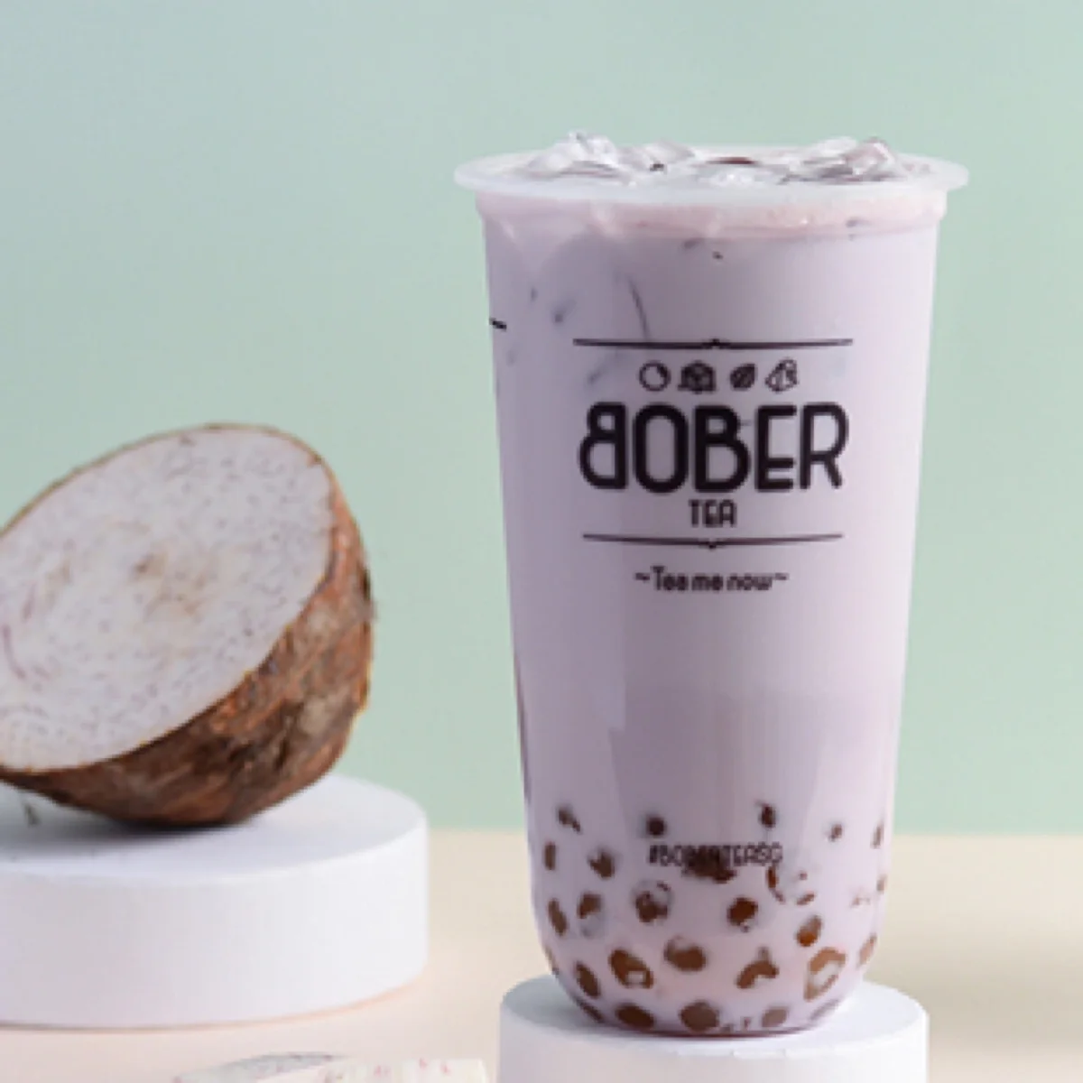 Bober Tea Banana Taro Latte